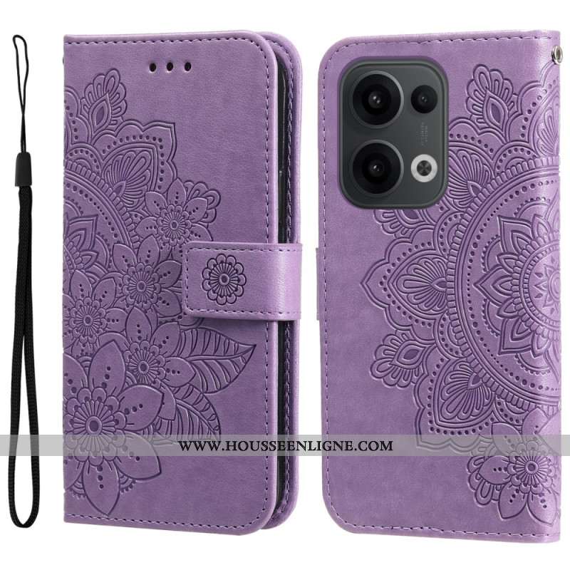 Housse Oppo Reno 13 Empreinte Mandala à Lanière