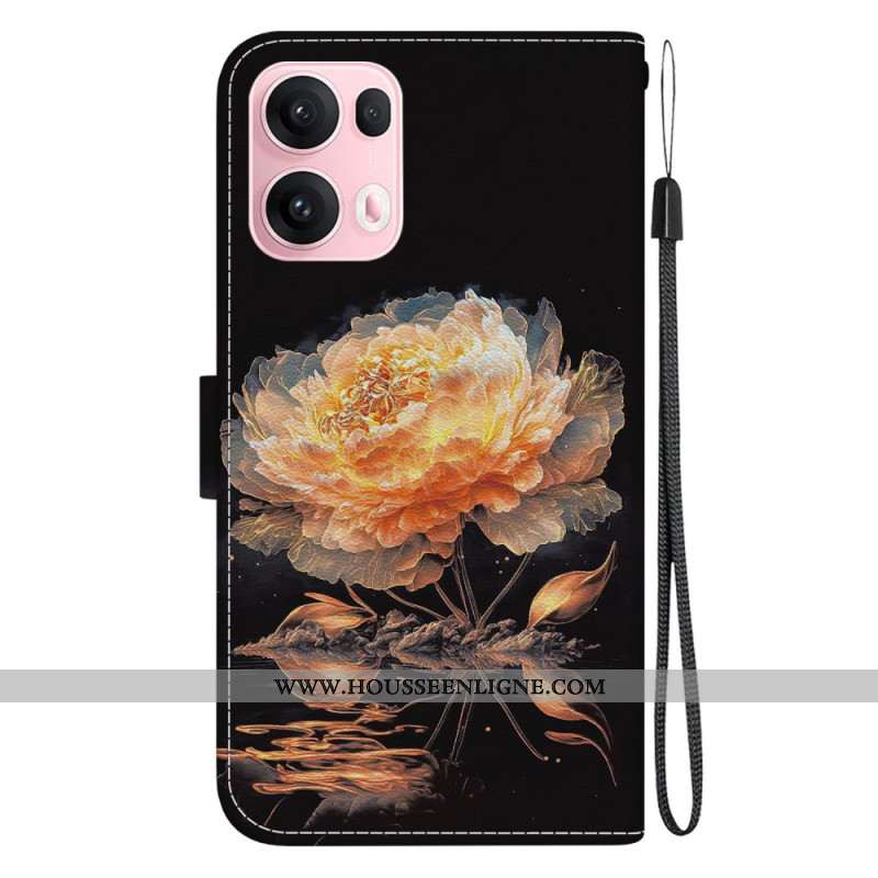 Housse Oppo Reno 13 Pro 5G Pivoine Dorée