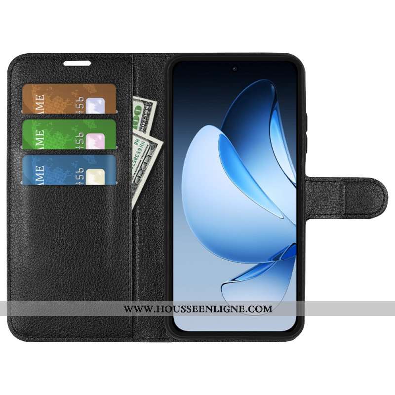 Housse Oppo Reno 13 Pro 5G Simili Cuir Litchi Classique
