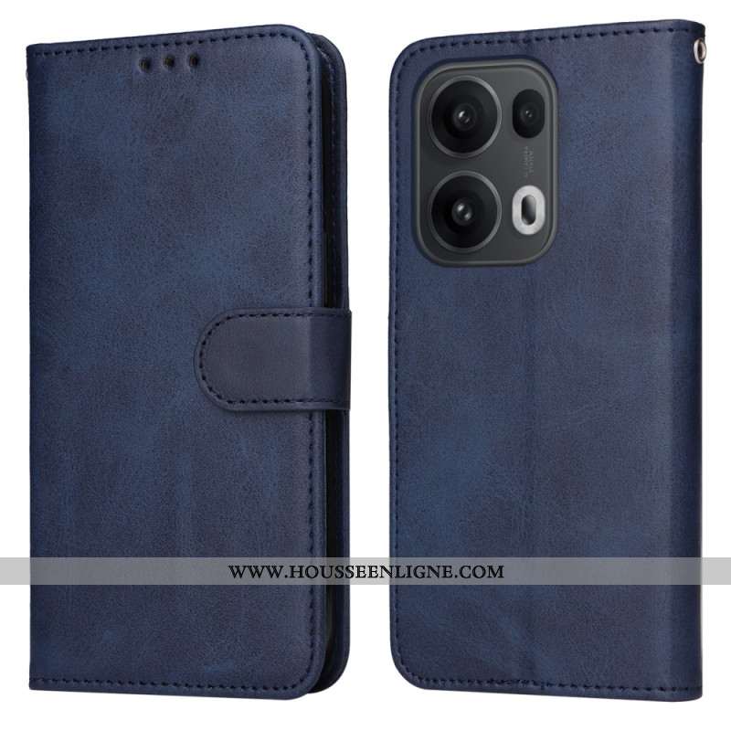 Housse Oppo Reno 13 Pro 5G Simili Cuir Uni à Lanière