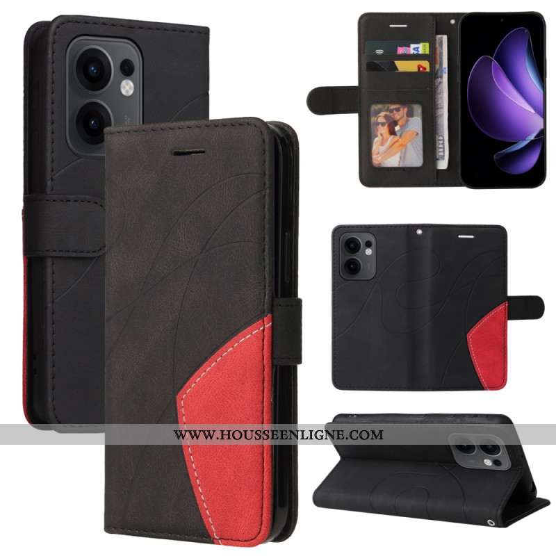 Housse Oppo Reno 13F 4G / 5G / FS 5G Bicolore Lignes Ondulées