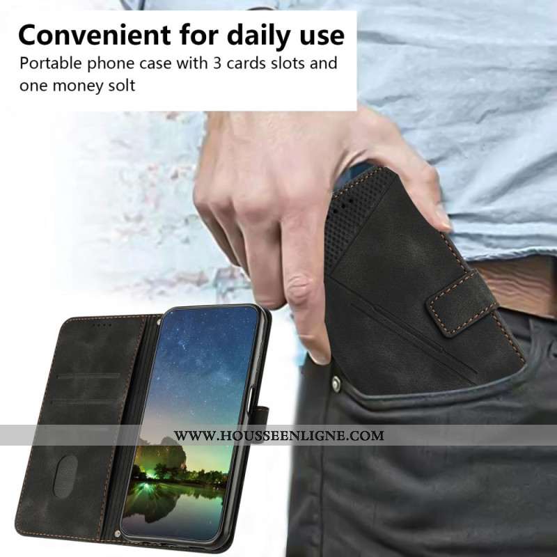 Housse Oppo Reno 13F 4G / 5G / FS 5G Lignes Géométriques à Lanière