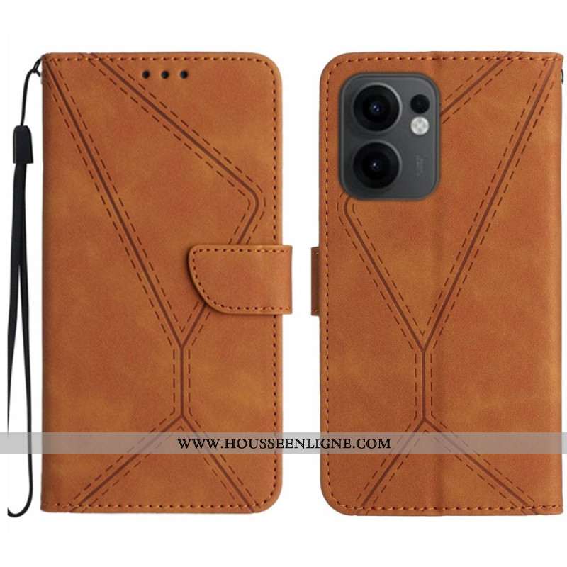 Housse Oppo Reno 13F 4G / 5G / FS 5G Lignes et Tirés