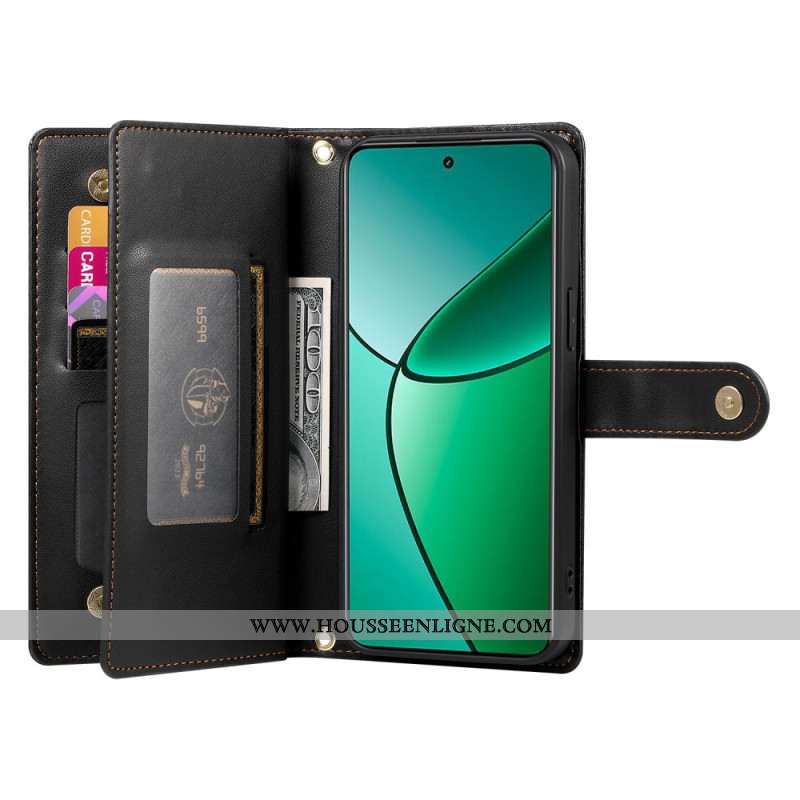 Housse Oppo Reno 13F 4G / 5G / FS 5G Portefeuille et Sangles