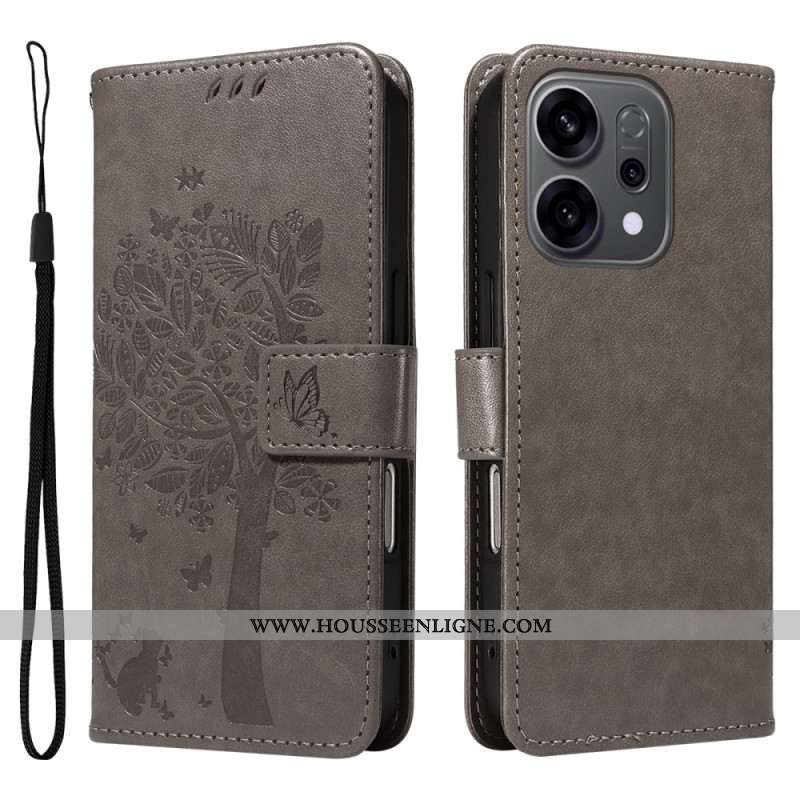 Housse Oppo Reno 14 5G / 14F 5G Arbre et Chat