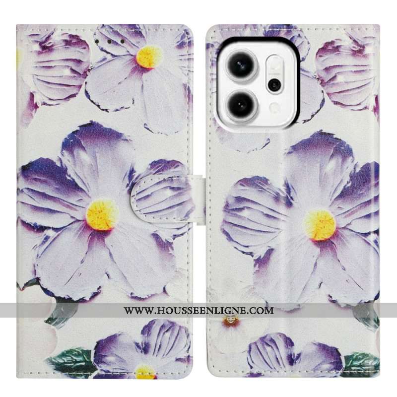 Housse Oppo Reno 14 5G / 14F 5G Fleurs Vintage