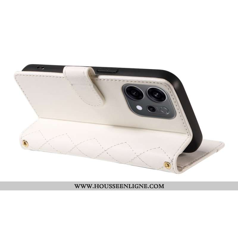 Housse Oppo Reno 14 5G / 14F 5G Matelassée avec Lanière et Bandoulière