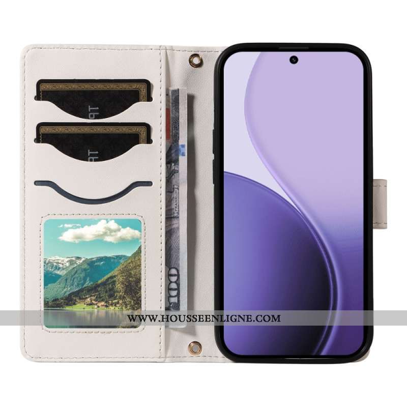 Housse Oppo Reno 14 5G / 14F 5G Matelassée avec Lanière et Bandoulière