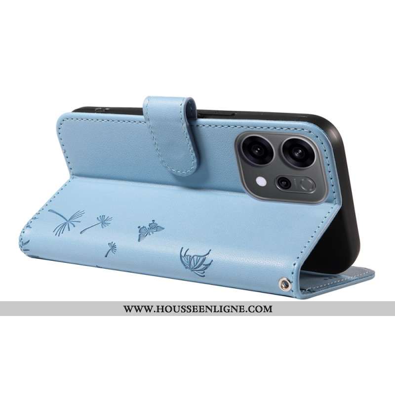 Housse Oppo Reno 14 5G / 14F 5G Pissenlits à Lanière