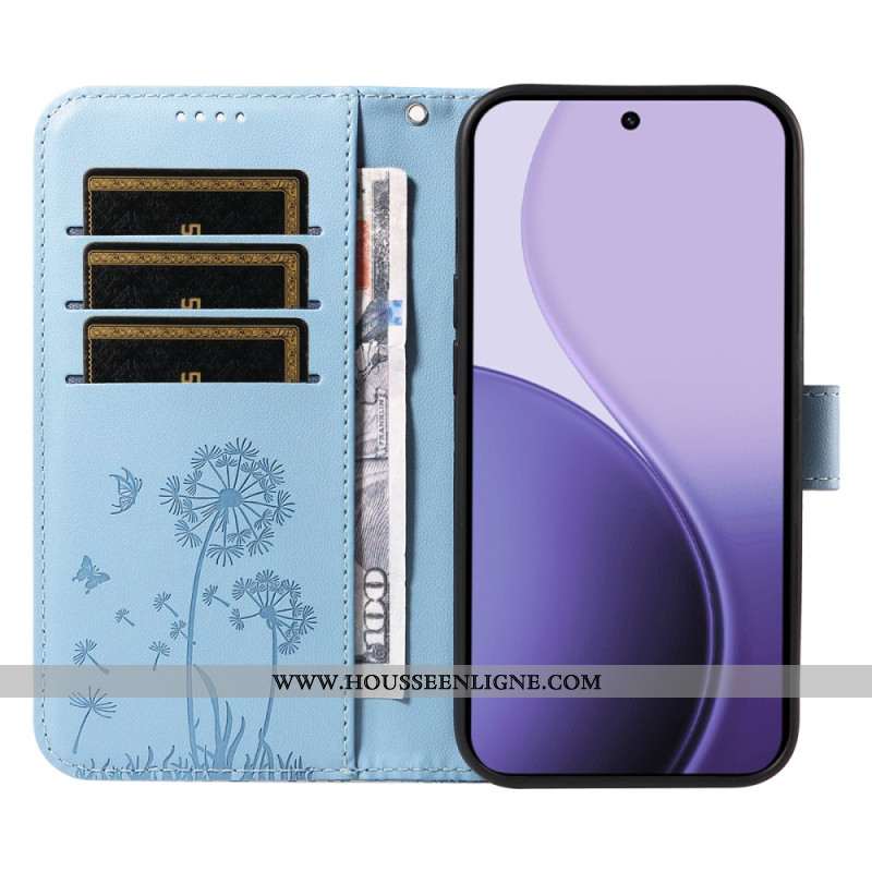 Housse Oppo Reno 14 5G / 14F 5G Pissenlits à Lanière