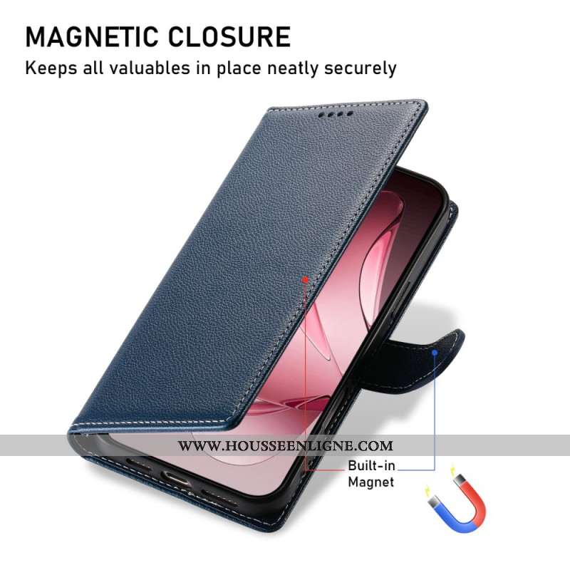 Housse Oppo Reno 14 5G Effet Cuir Uni