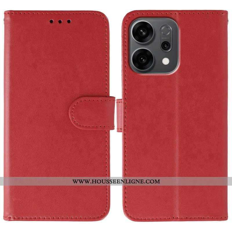 Housse Oppo Reno 14 5G Effet Cuir avec Lanière