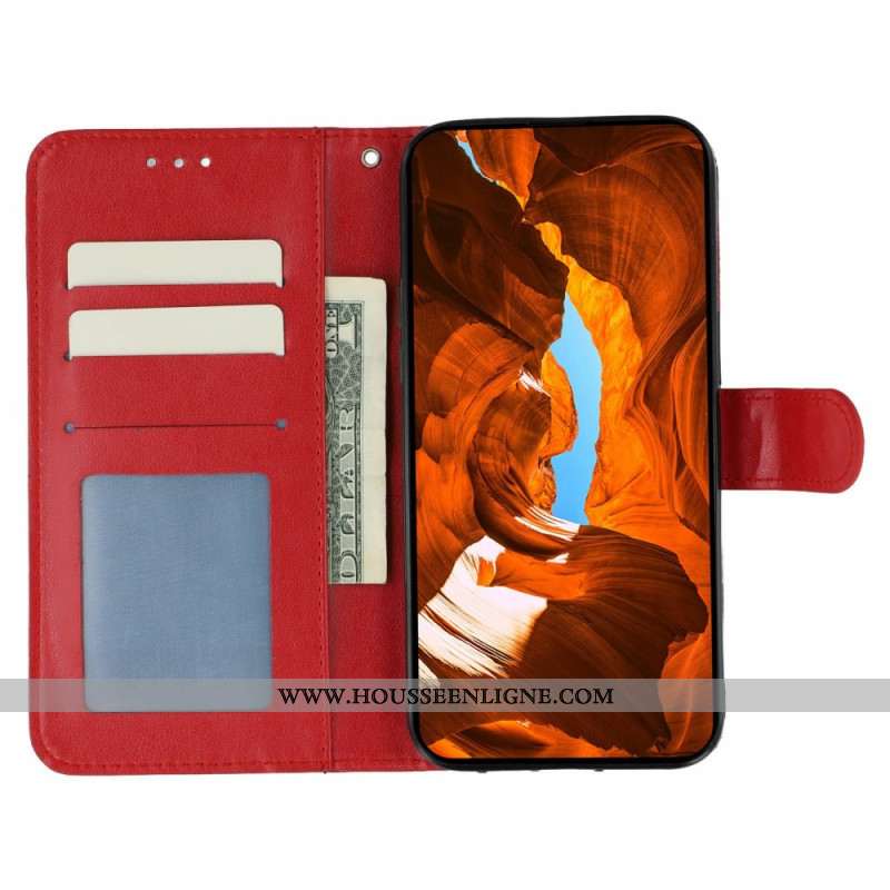 Housse Oppo Reno 14 5G Effet Cuir avec Lanière