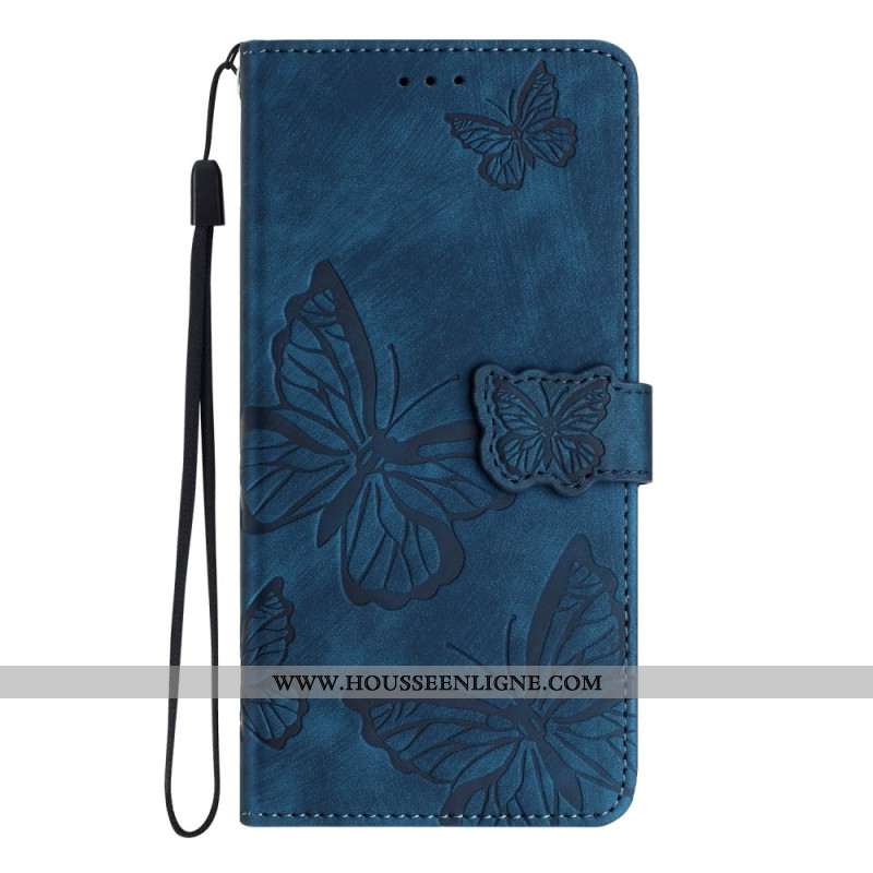 Housse Oppo Reno 14 5G Effet Daim Papillons