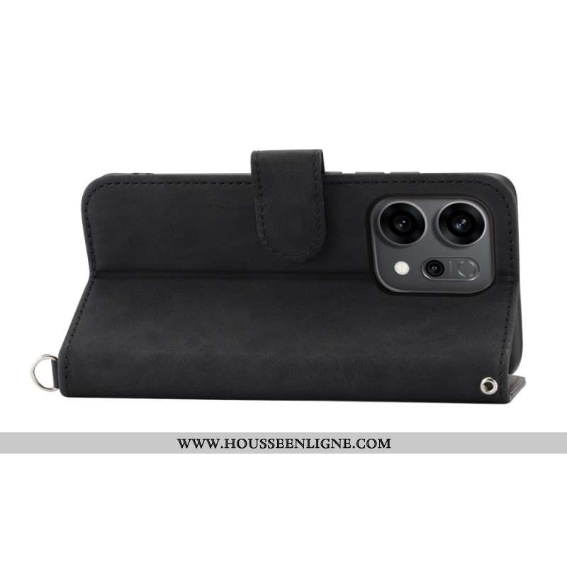 Housse Oppo Reno 14 5G Motif Floral et Sangles