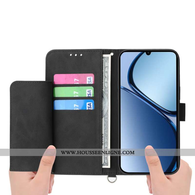 Housse Oppo Reno 14 5G Motif Floral et Sangles