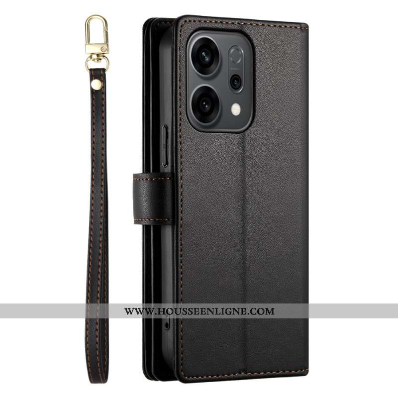 Housse Oppo Reno 14 5G Pochette Zippée et Sangles