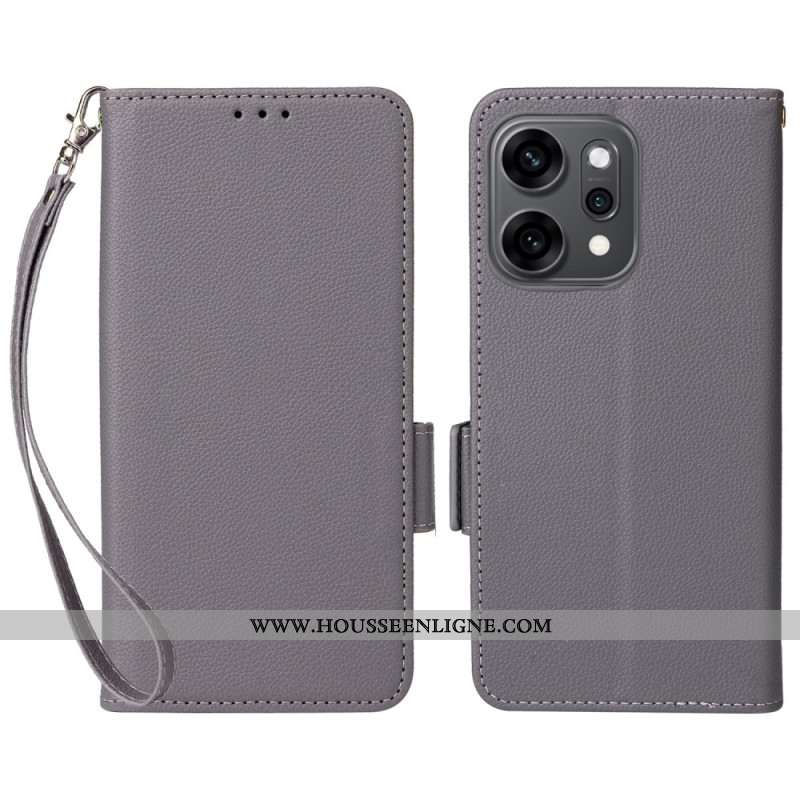 Housse Oppo Reno 14 5G Texturée avec Lanière