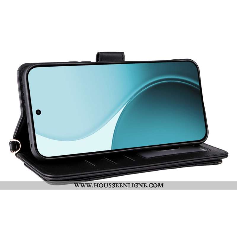 Housse Oppo Reno 14 F 5G Premium Design avec Bandoulière et Lanière