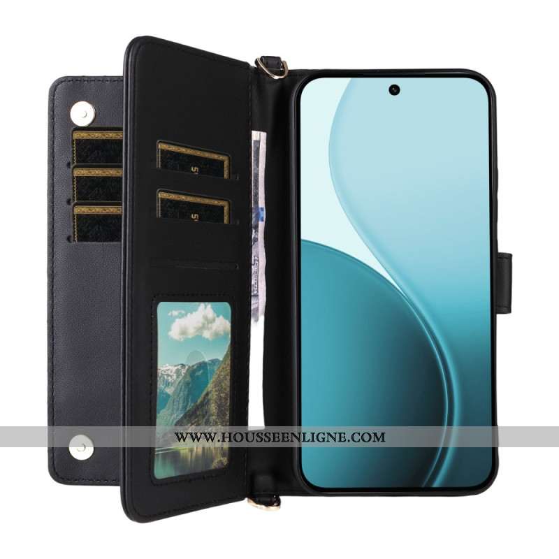 Housse Oppo Reno 14 F 5G Premium Design avec Bandoulière et Lanière