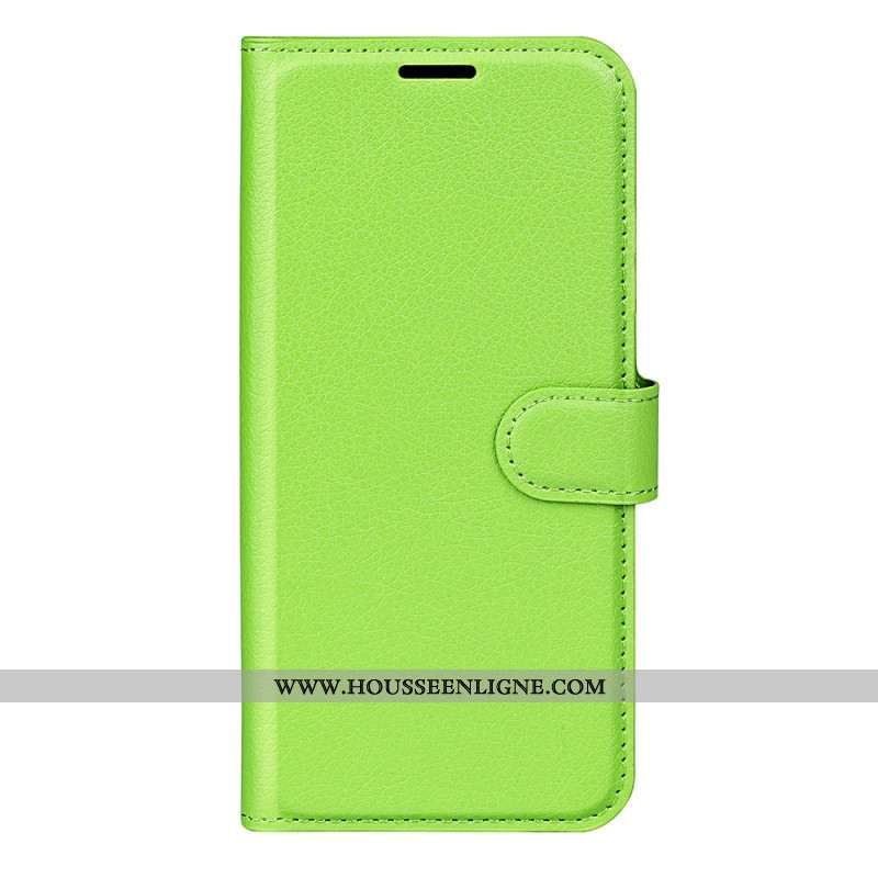Housse Oppo Reno 14 F 5G Simili Cuir Litchi