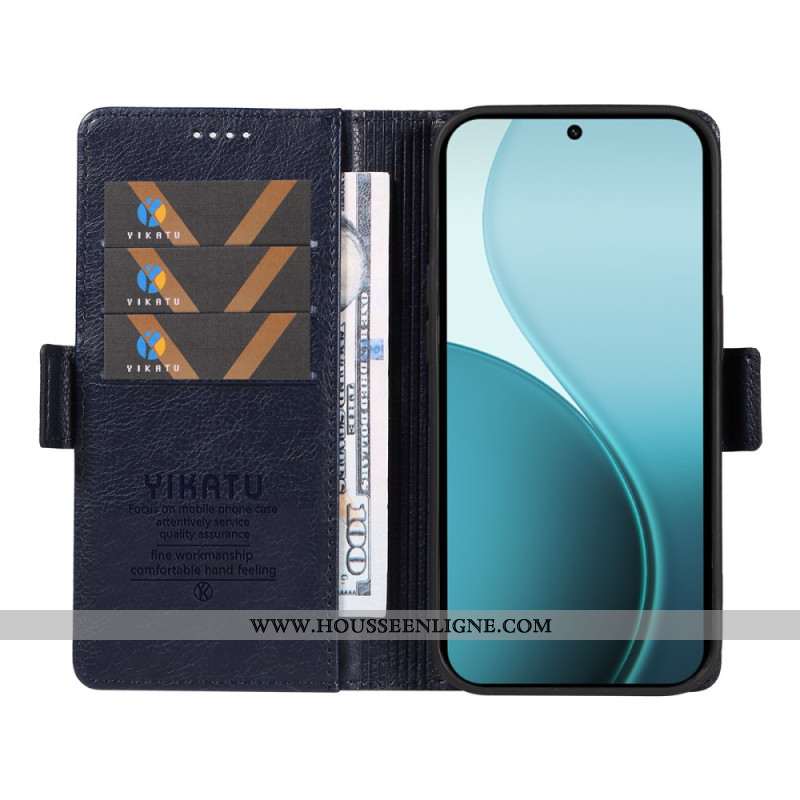 Housse Oppo Reno 14 Pro 5G Effet Cuir Givré YIKATU