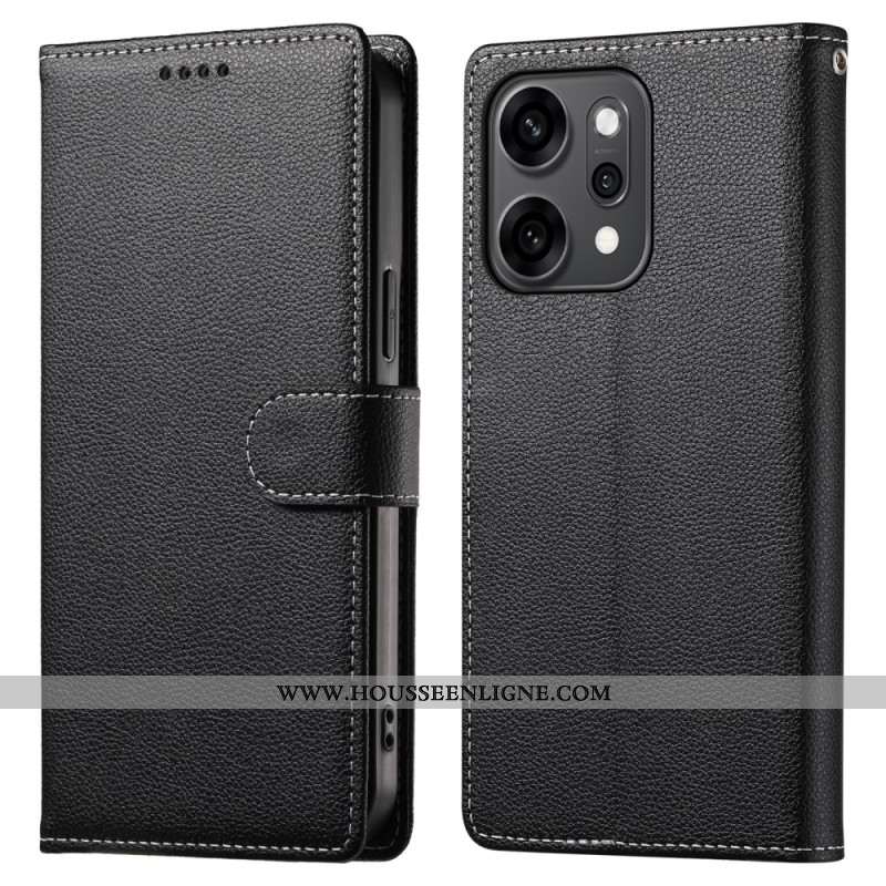 Housse Oppo Reno 14 Pro 5G Effet Cuir Uni