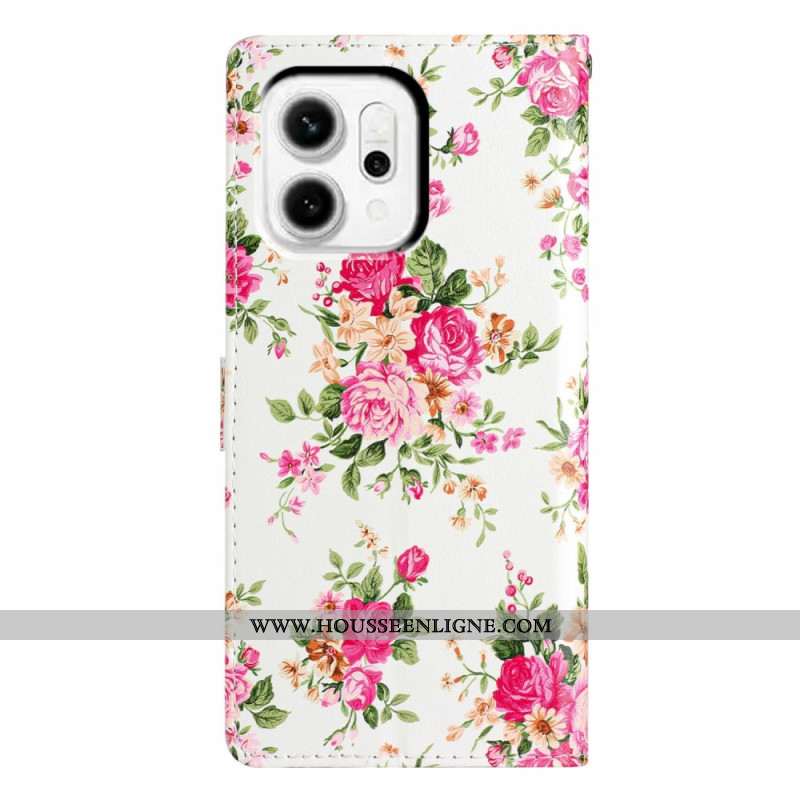 Housse Oppo Reno 14 Pro 5G Fleurs Rouges