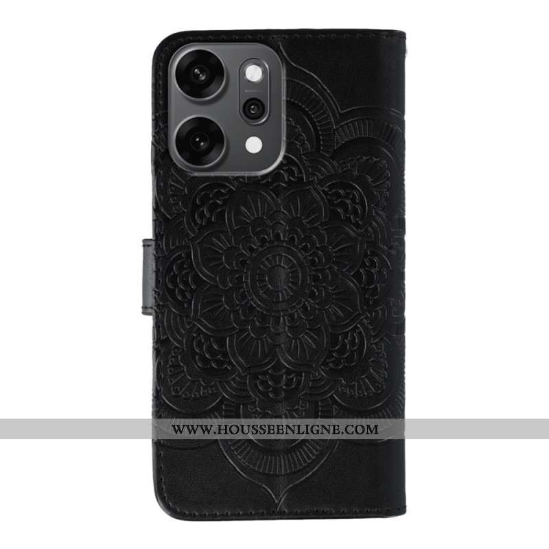 Housse Oppo Reno 14 Pro 5G Mandala et Strass