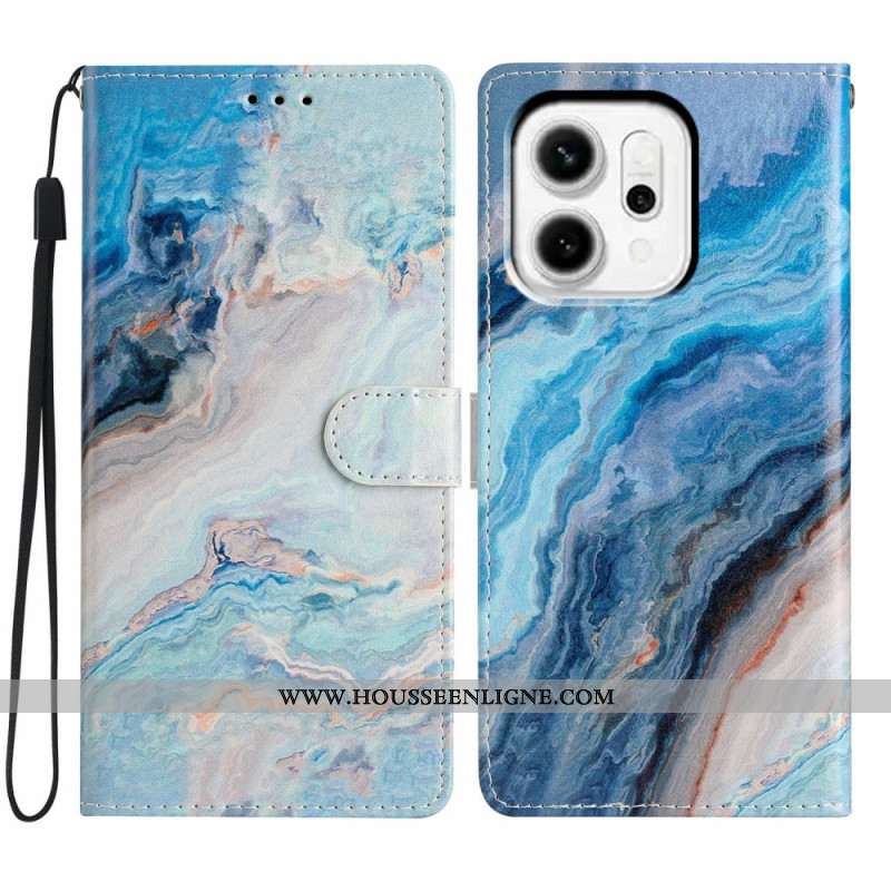 Housse Oppo Reno 14 Pro 5G Marbre Bleu