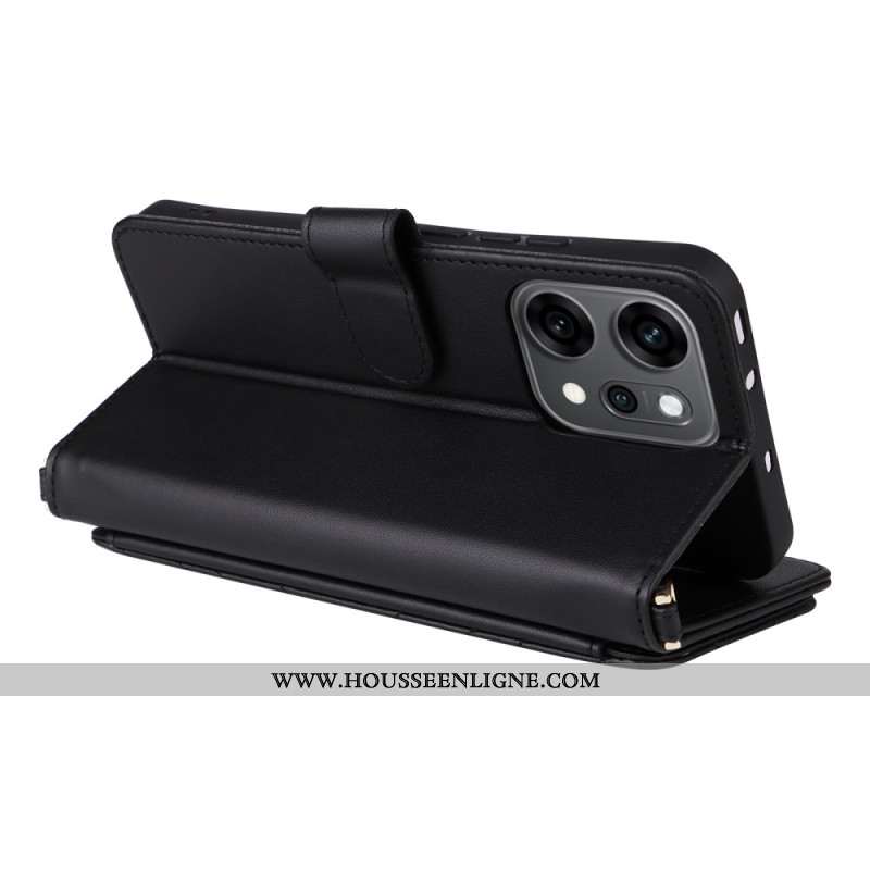 Housse Oppo Reno 14 Pro 5G Matelassée avec Lanière et Dragone