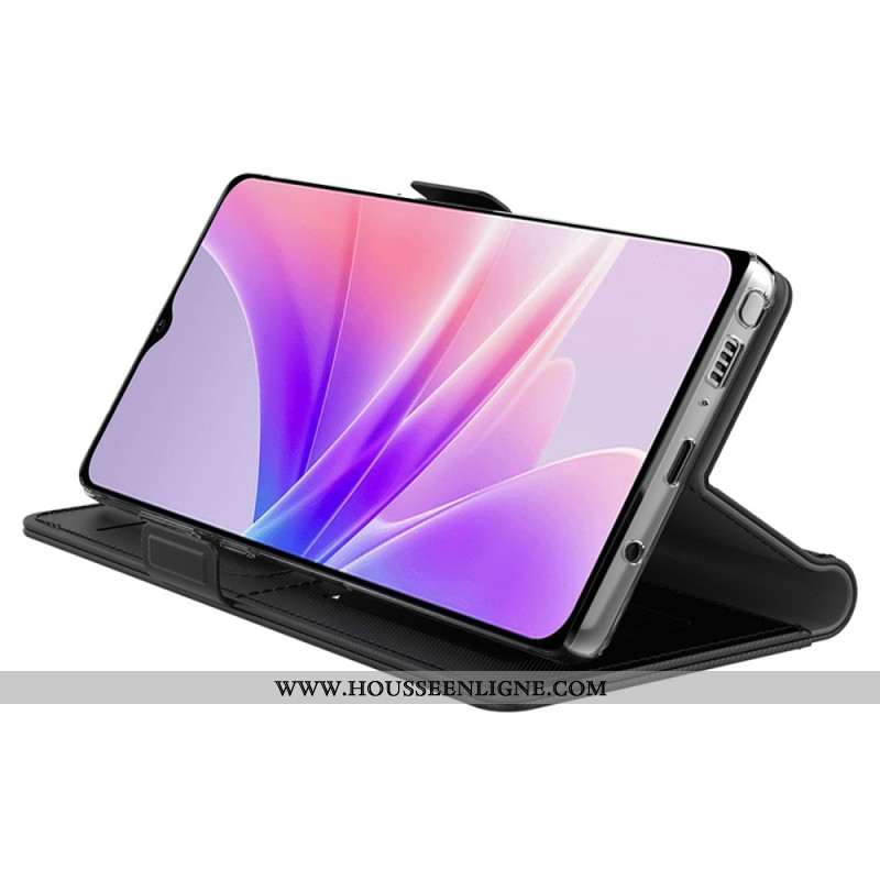 Housse Oppo Reno 14 Pro 5G Miroir et Porte-Cartes Amovible