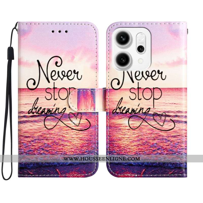 Housse Oppo Reno 14 Pro 5G Never Stop Dreaming