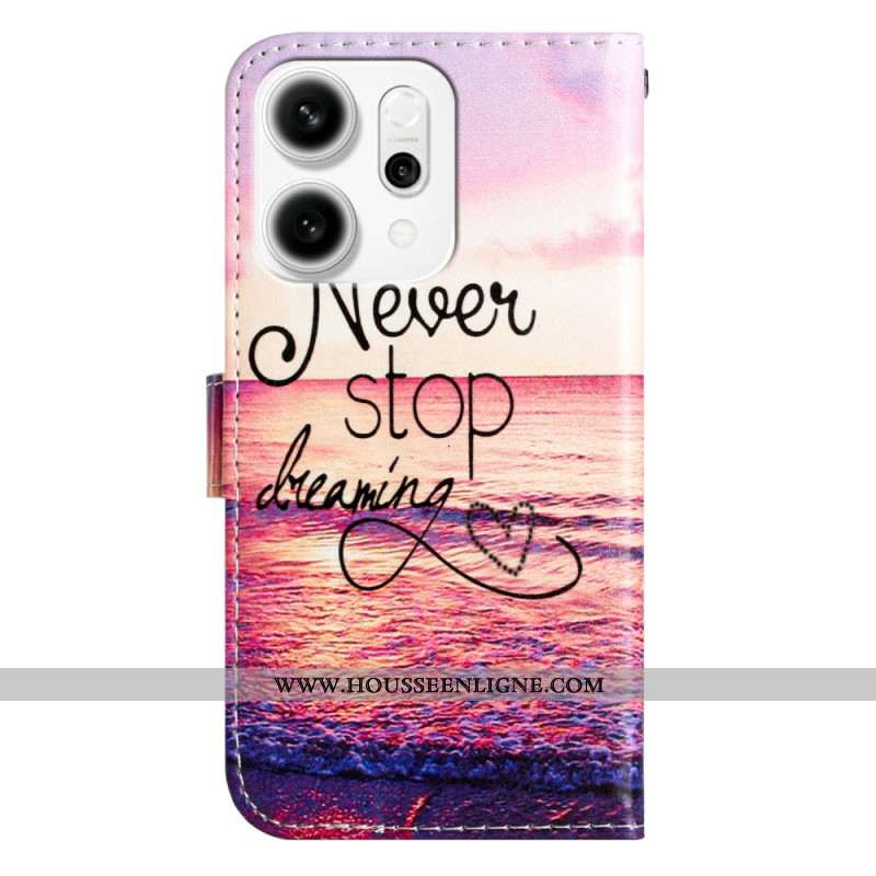 Housse Oppo Reno 14 Pro 5G Never Stop Dreaming
