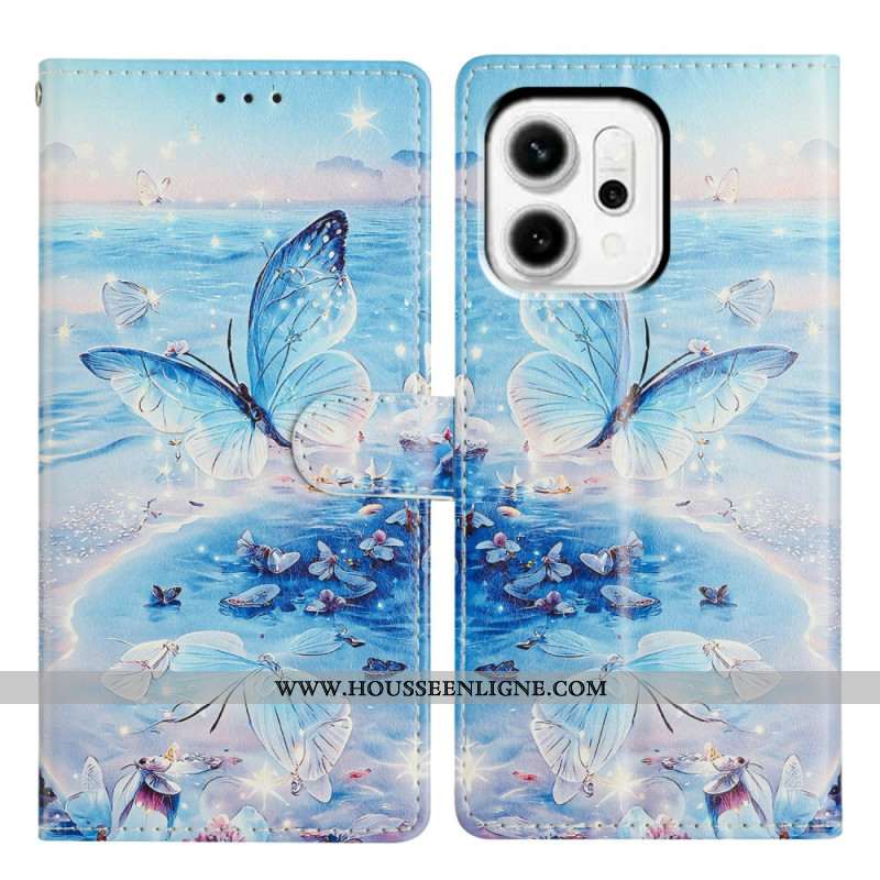 Housse Oppo Reno 14 Pro 5G Papillon Océan