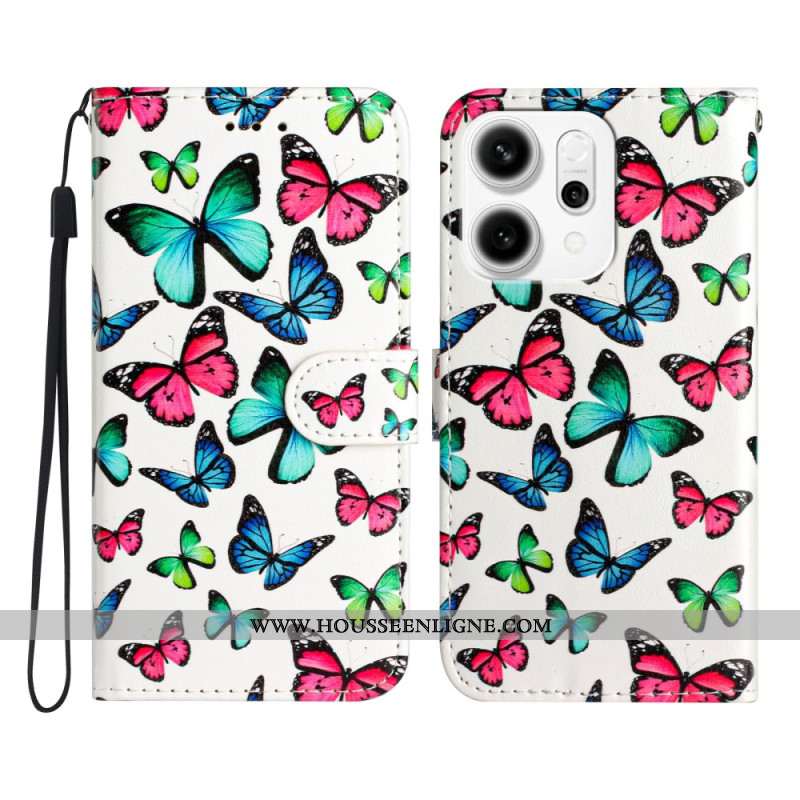 Housse Oppo Reno 14 Pro 5G Papillons Colorés