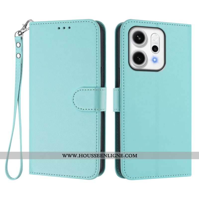 Housse Oppo Reno 14 Pro 5G Portefeuille à Lanière