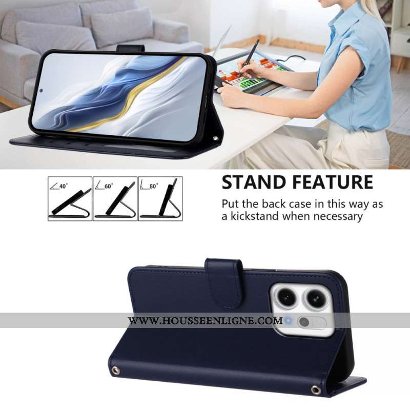 Housse Oppo Reno 14 Pro 5G Portefeuille à Lanière