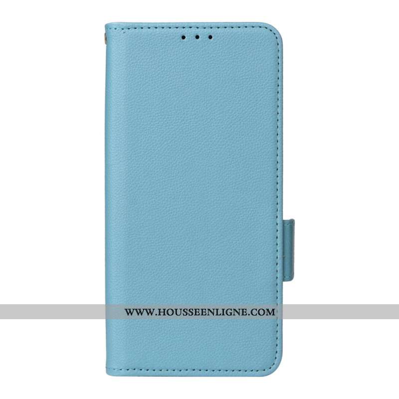 Housse Oppo Reno 14 Pro 5G Texture Litchi à Lanière