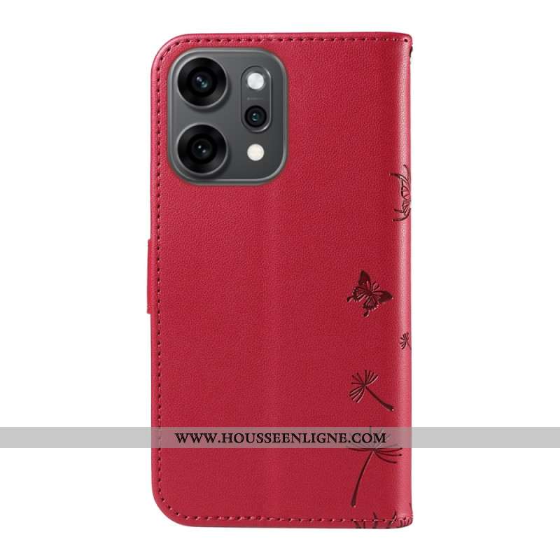 Housse Oppo Reno1 4 Pro 5G Pissenlits à Lanière