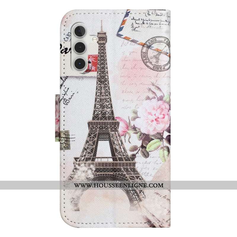 Housse Samsung Galaxy A17 4G / 5G / A16 5G / A26 5G Tour Eiffel Vintage