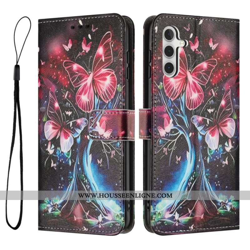 Housse Samsung Galaxy A17 4G / 5G / A26 5G Arbre à papillons