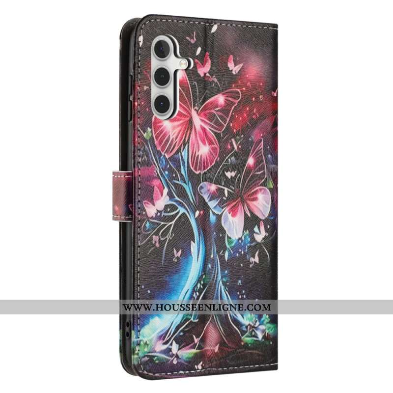 Housse Samsung Galaxy A17 4G / 5G / A26 5G Arbre à papillons