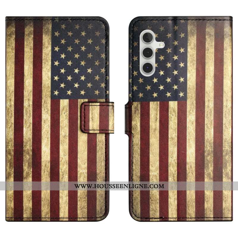 Housse Samsung Galaxy A17 4G / 5G / A26 5G Drapeau Américain Vintage