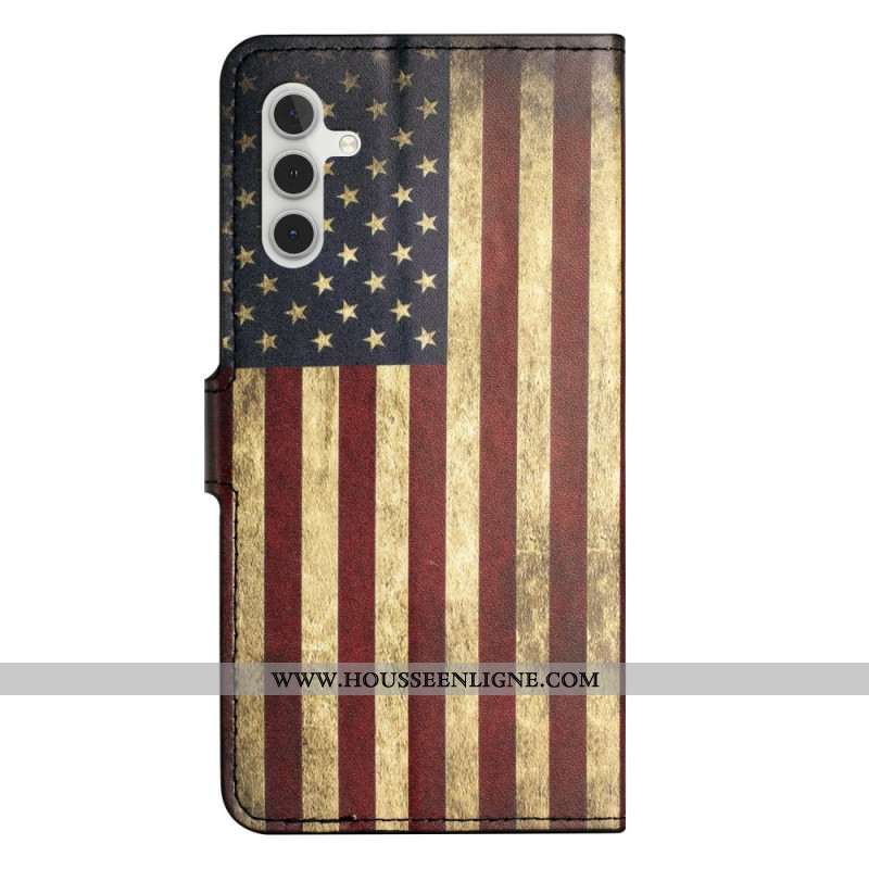 Housse Samsung Galaxy A17 4G / 5G / A26 5G Drapeau Américain Vintage