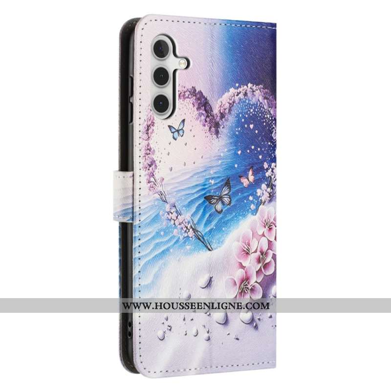 Housse Samsung Galaxy A17 4G / 5G / A26 5G Papillon-Cœur