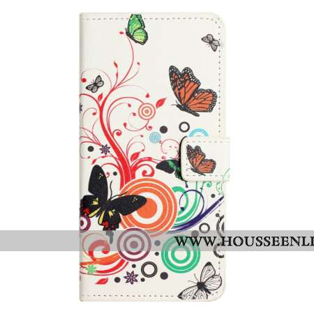 Housse Samsung Galaxy A17 4G / 5G / A26 5G Papillons sur Fond Blanc