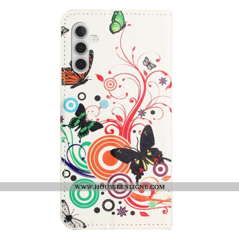Housse Samsung Galaxy A17 4G / 5G / A26 5G Papillons sur Fond Blanc