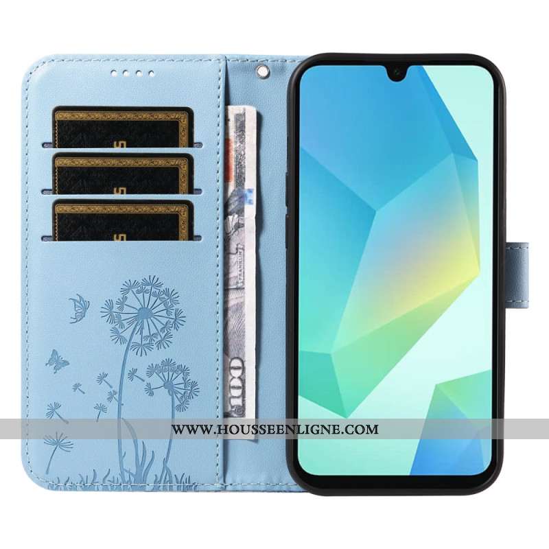 Housse Samsung Galaxy A17 4G / 5G / A26 5G Pissenlits à Lanière