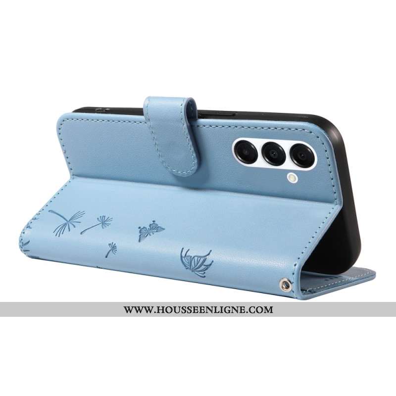 Housse Samsung Galaxy A17 4G / 5G / A26 5G Pissenlits à Lanière